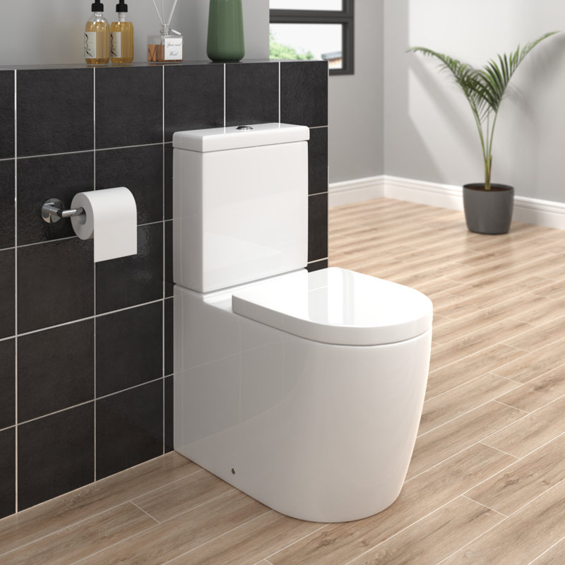 Belfry Bathroom Heineman 0L LPF Elongated Floor Mounted Close Coupled Toilets (Seat Included)