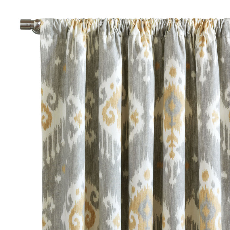 Downey 100% Cotton Room Darkening Curtain Single Panel, 96" W x 96" L