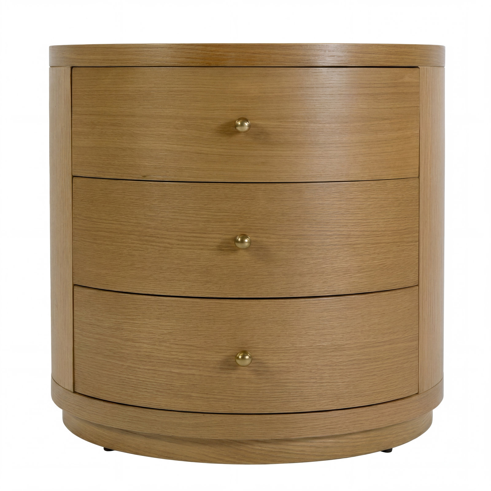 Celine 3-Drawer End Table, Natural Oak Brown