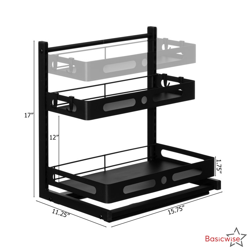 Rangement coulissant à hauteur réglable sous évier Basic Basic