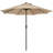9FT Solar Powered Patio Umbrella with 32 LED Lights & Push Button Tilt & Crank Lift System for Garden/Lawn/Deck,Tan