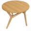 Table basse ronde 2-en-1 à hauteur réglable, en bois massif, polyvalente pour les petits espaces