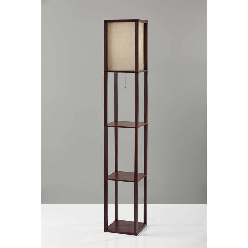 Sooraj 63'' Column Floor Lamp, Walnut