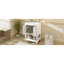 Meuble-lavabo de luxe moderne 24 po avec lavabo en céramique, armoire de salle de bain avec tablette ouverte et rangement fermé