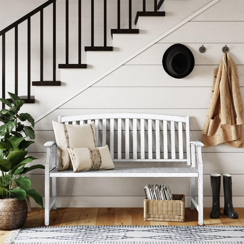 Banc de jardin pour l'extérieur, Blanc