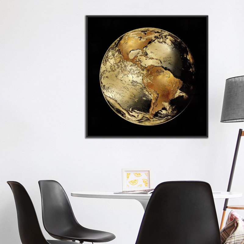 « world turn iv », reproduction d’impression sur toile, H 12 po x l 12 po x P 1,5 po, Toile tendue, Pas de tapis