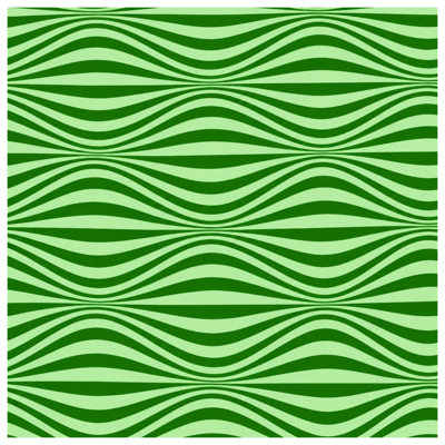 Coussins Green Wavy Lines