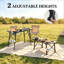 Table de camping robuste, table pliable, table portable avec deux hauteurs réglables