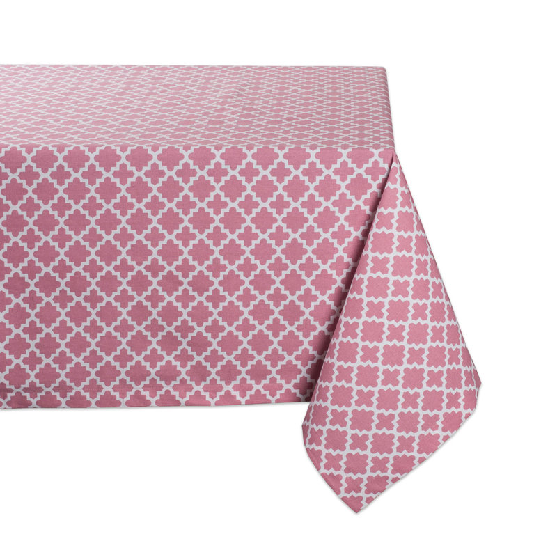 Trung Lattice Tablecloth, Rose, 84" x 60"