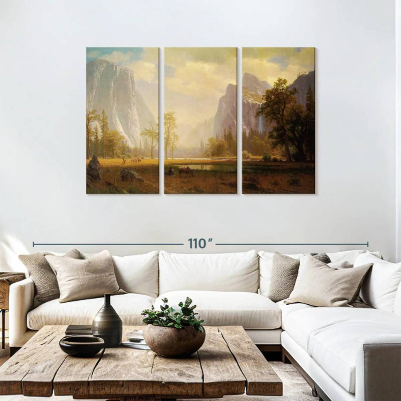 Alvord regardant la vallée de Yosemite, H 48 po x l 74 po