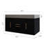 Meuble-lavabo simple flottant contemporain simple de 39,4 po avec comptoir en faux marbre, 2 tiroirs, armoires, lavabo en céramique - trop-plein, poignées en métal et bois émaillé massif