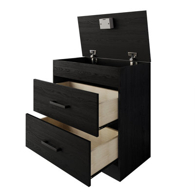 NIGHTSTAND WITH RFID LOCK IN BLACK