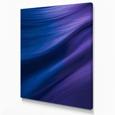 «Abstract Color Field 10», art mural sur toile bleue