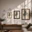 Bamboo in Ink Japandi - Framed Print-1116015105-1116015104