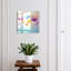 Key cabinet, Opens to the left, 30x30x5, Black, Colorful flowers on a bleft background full of energy, 