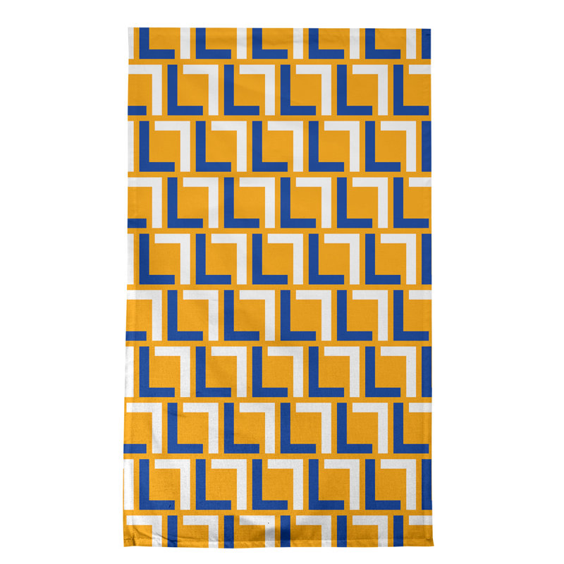 Tea Towel Kitchen Towel, Blue/White/Gold, Polyester