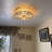 4-Light 19.7" Dimmable Tiffany Glass Flush Mount