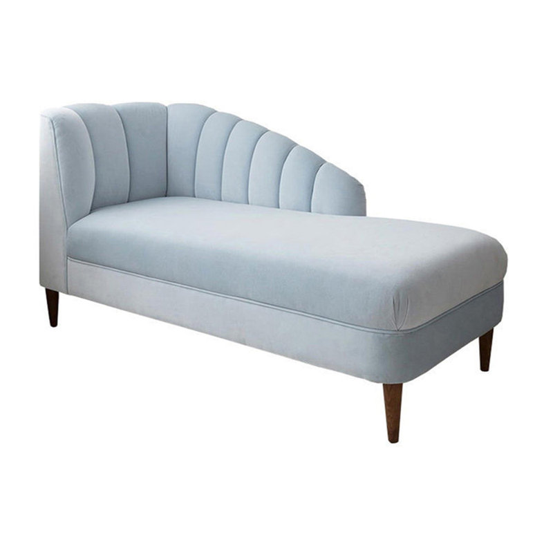 Chaise longue rembourrée en tissu éponge simple, Accoudoir à gauche (vu de face)