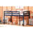Blue Rubber Wood Twin Loft Bed With , Strengthened Platform For High - Quality, Easy Assembly Manual Made Of Solid Slats, Stylish Bedroom Addition-935764612