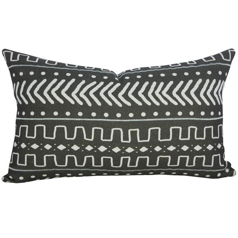 Mud Cloth Linen Reversible Throw Pillow