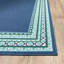 Tapis intérieur / extérieur bleu sarcelle / bleu / vert / blanc Deltana-23970761