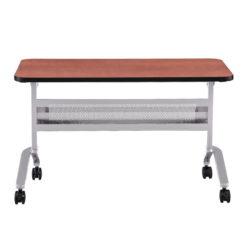 Flip-N-Go Rectangular Training Table, LPL, 29" H x 48" L x 18" W, Folkstone, Silver