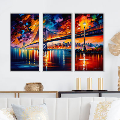 Colorful San Francisco III " Colorful San Francisco III - Cityscapes " 3 - Pieces