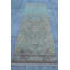 Tapis de couloir vintage turc Kayseri en oushak vert doux lavable avec esthétique bohème pour les couloirs