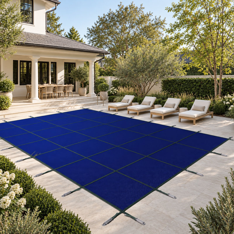 Housse de sécurité pour piscine creusée ColourTree, Bleu, l 16 pi x P 32 pi