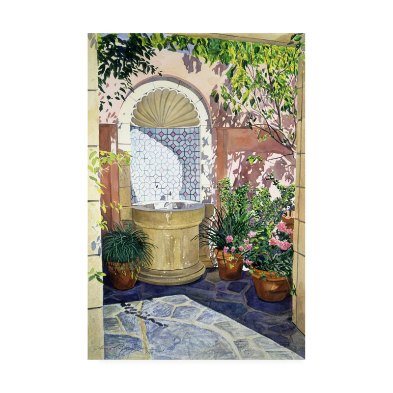 "Water Sounds Hotel bel air" par David Lloyd, reproduction d’art sur toile tendue, H 19 po x l 12 po x P 2 po