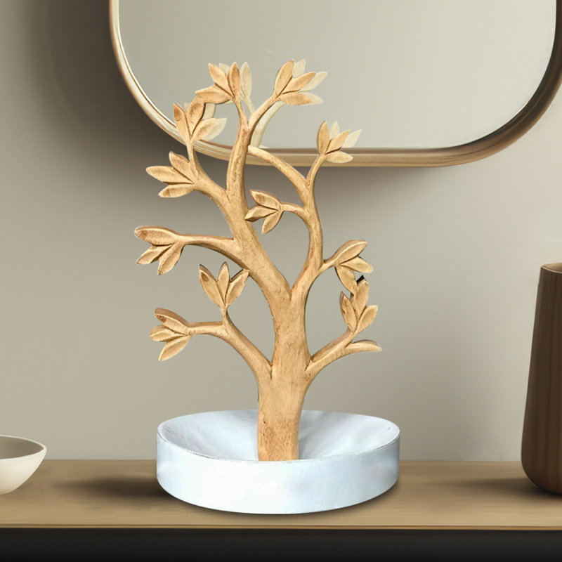 Handcrafted Solid Wood Tree Jewellery Organizer – Christmas Decor & Mother’s Day Gift for Mom