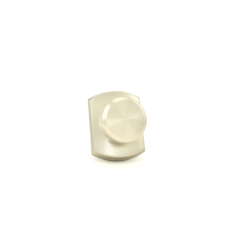 Bowery Knob with Greenwich Trim Non-Turning Lock, Satin Nickel