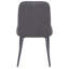 Ensemble de 2 chaises d'appoint en tissu gris foncé Burt