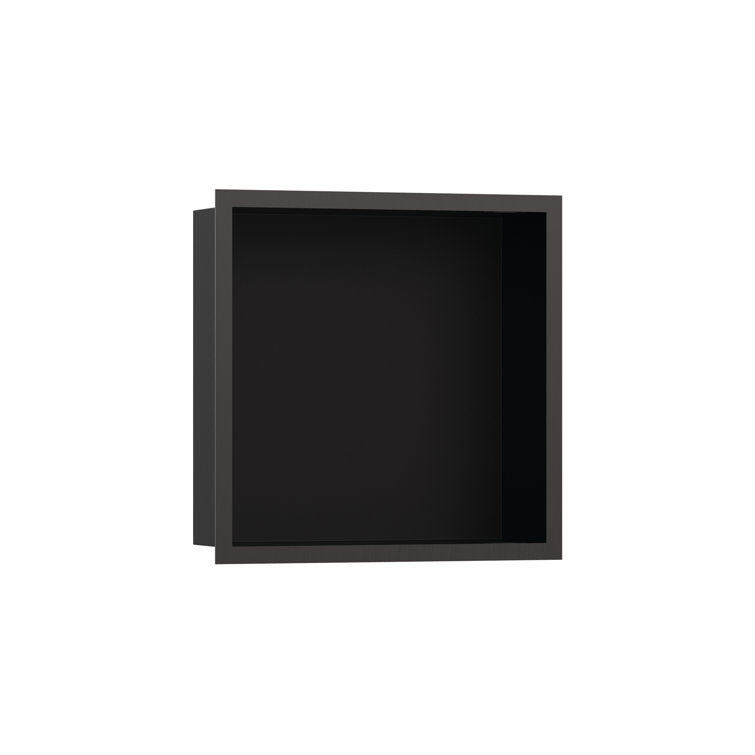 XtraStoris Individual Wall Niche Matte Black with Design Frame 15.38" x 15.38" x 4"