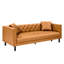 Canapé 81 po en cuir moderne Mid-Century, canapé Chesterfield 3 places avec dossier capitonné et siège profond-7310053