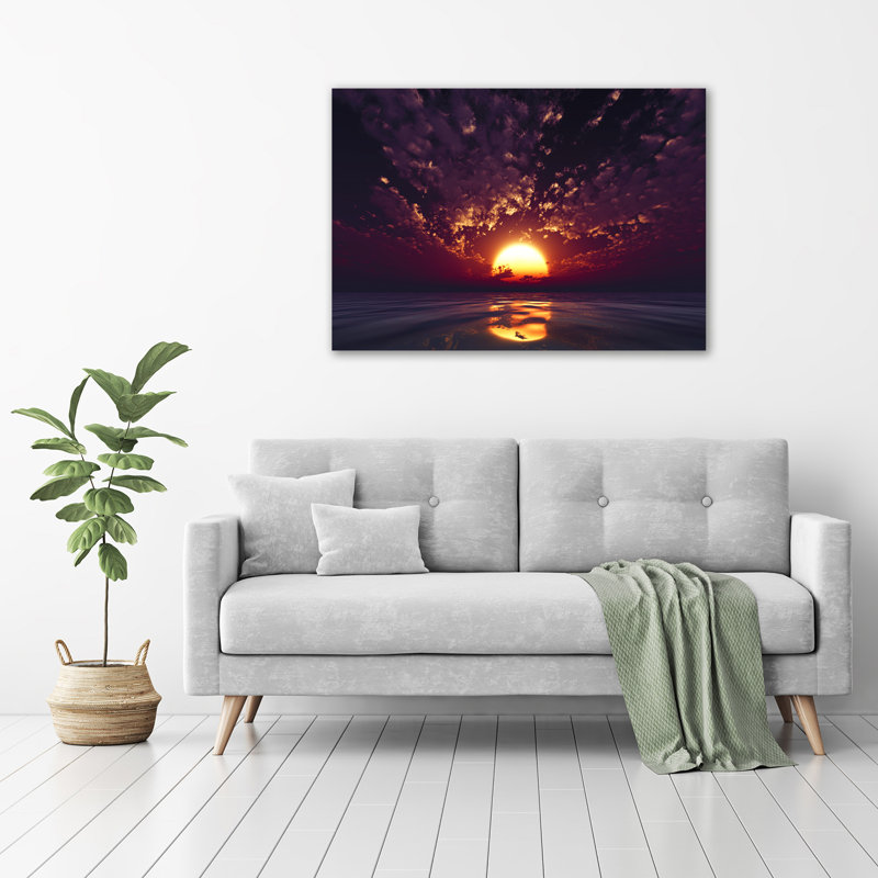 Sunset - No Frame Print on Glass