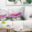 Tige rose rose avec éclaboussures de peinture - coussin imprimé floral-30746162-30746165