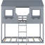 Grey Solid Wood Bunk Bed With Twin Over Configuration In - Built To Last