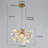 Isley 6 - Light Dimmable Iridescent Glass Globe Bubble Chandelier-576395217