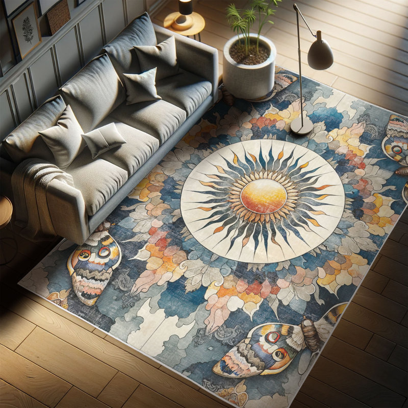 Machine Printed 177cm X 122cm Area Rug