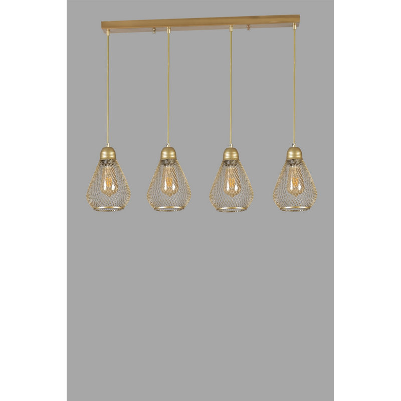 Lustre, Doré, H 27,51 po x l 5,9 po x P 5,9 po, 4