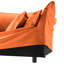 Orange With Soft Sponge, Cascade , Removable Covers, And Convenient Luxurious Comfort, Natural Design, Wood Frame