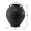 Vase 14 pouces gris terreux avec deux poignées décoratives