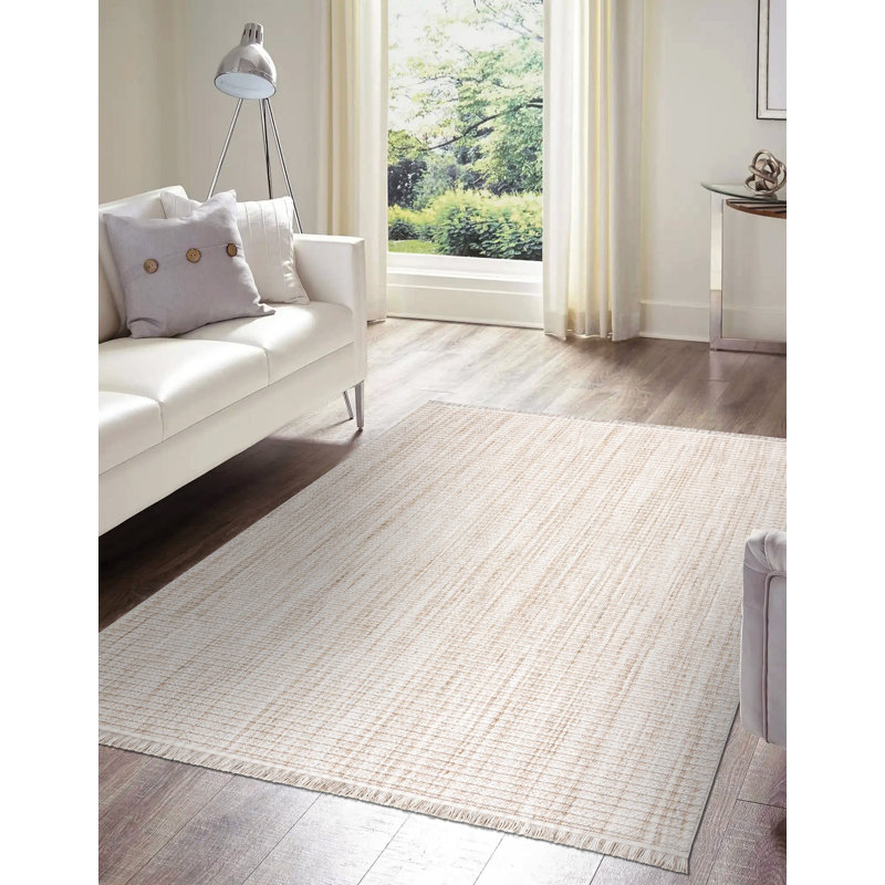 Hillengas Solid Colour Flatweave Area Rug, Rectangular 160 x 220cm