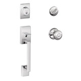 Century Handleset with Single Cylinder Deadbolt and Georgian Door Knob and Rosette