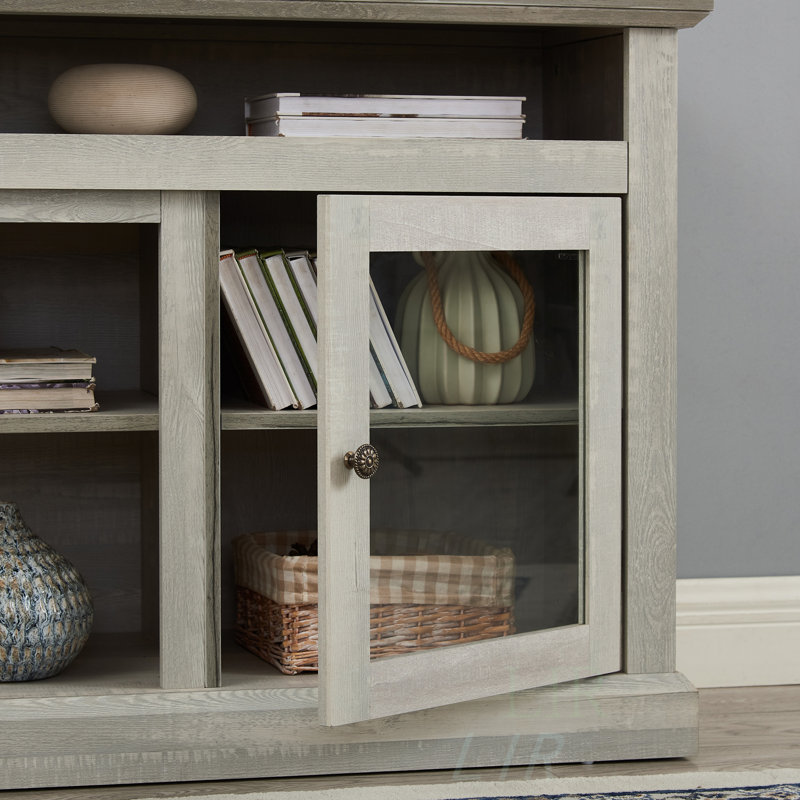 Meuble télé, console de divertissement pour téléviseur de 65 po ou moins Idara, Gris Pierre