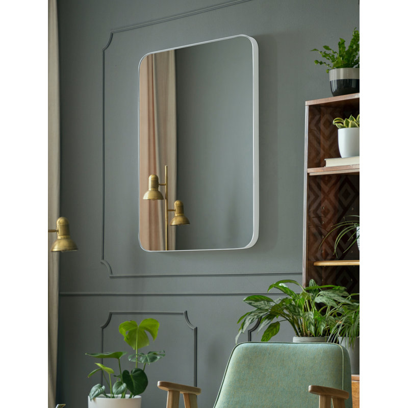 Dunstall Metal Mirror, 36" x 24", White