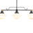 3 - Light Schoolhouse Glass Linear Chandelier