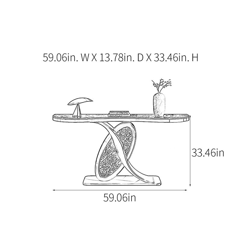 Fonville, H 33,46 po x l 59,06 po x P 13,78 po