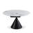Buckingham Modern Extendable Round Dining Table With White Sintered Stone Table Top - Seats Up To 4